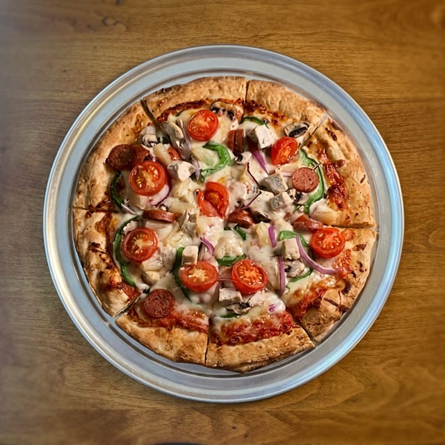 Pizza DESI VEGGIE DELIGHT.