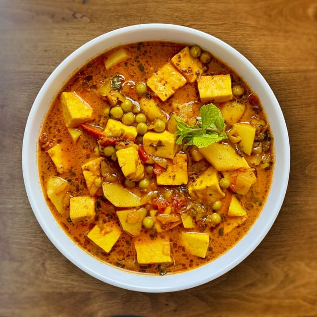 Aloo Mutter Paneer.